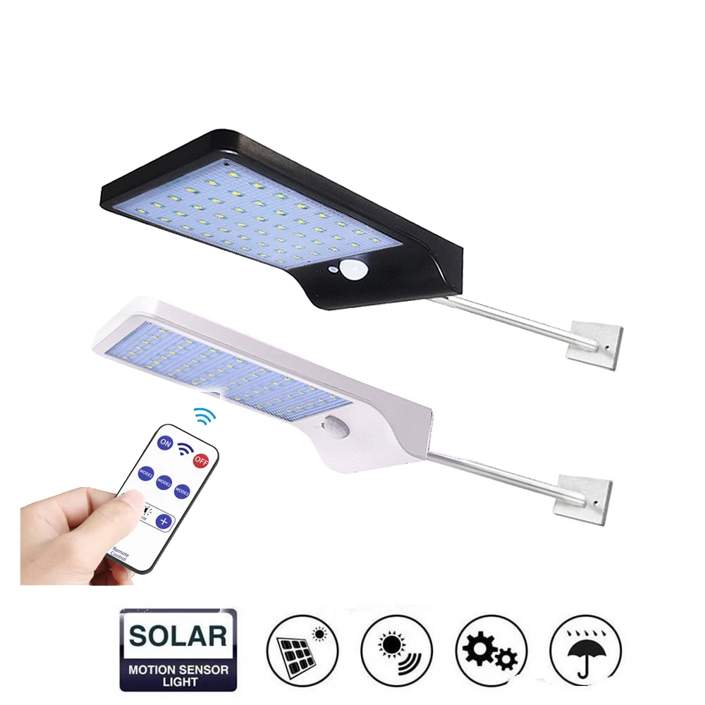 

remote Solar Light 36/48 LED garden Wall street Lamp PIR Sensor Motion 3 Mode Emergency security lights spot floodlights