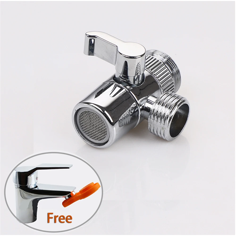 

Bathroom Faucet Adapter Kitchen Tube Connector Valve 22/24mm Splitter Diverter Valve Water Tap Connector for Toilet Bidet Shower