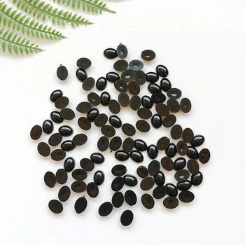 100pcs Oval Flat Black Safety Nose Plastic Eyes For Teddy Bear Stuffed Toys Animal Scrapbooking Puppet Dolls Craft 1