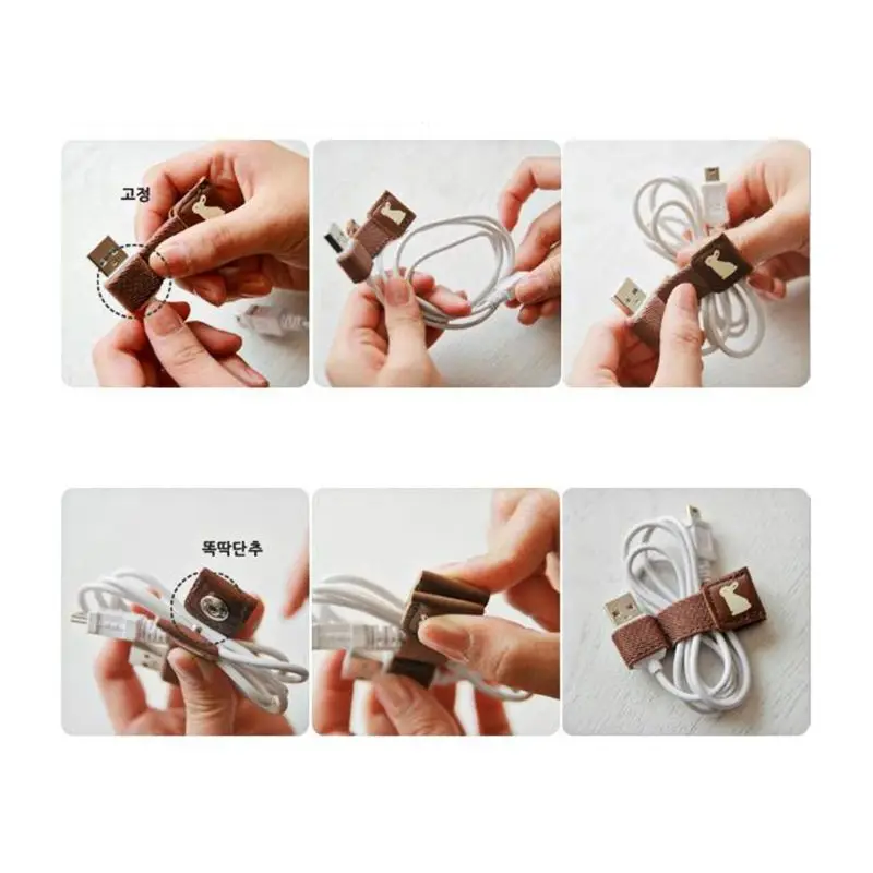 2 шт. Kawaii Heardphone USB устройство для сматывания кабеля держатель провода клип обёрточная Бумага шнур Настольный набор милый кабель офисные поставки LX9A