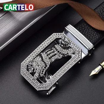 

CARTELO Zodiac Automatic Designer luxury brand Leather Belt Cow Leather Luxury Fashion Men Men Business 3.8cm Width Male