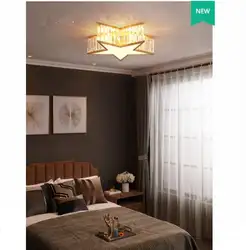 Полностью медный пост-современный светодиодный потолочный светильник хрустальный креативная лампа для спальни детские Новые Звездные