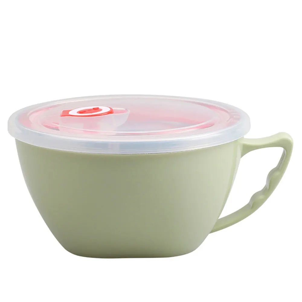 Green Супница из нержавеющей стали прочная кухонная утварь многоцелевой салат 900 мл мультфильм удерживающий тепло милые кухонные принадлежности практичный - Цвет: Green