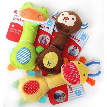 

0-12 Months Baby Rattle Bed Bell Toy Newborn Education Animal Model Toy Baby Moving In Bed Training Animal Plush Toy Toddler Toy