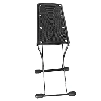 

SEWS-Portable Guitar Foot Rest Pedal Foldable Metal Guitar Foot Rest Stool Pedal 6-Level Adjustable Height Guitar Accessories