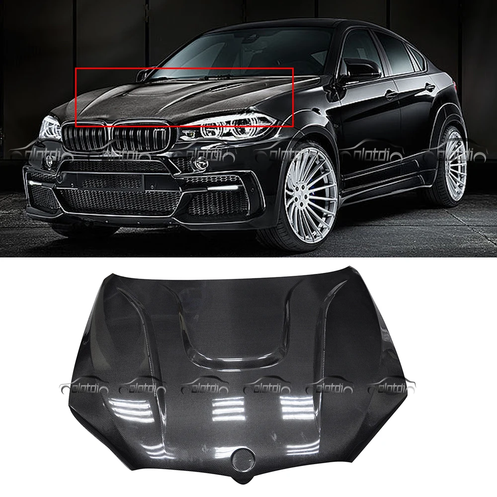Крышка двигателя капота из углеродного волокна для BMW F15 F16 X5 X6 Автомобильный