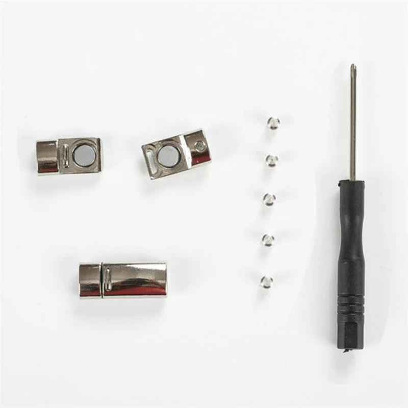 4 uds/1 par de cordones hebilla de Metal cordones hebilla magnética accesorios de Metal de bloqueo DIY Kits para zapatillas encaje Metal hebilla