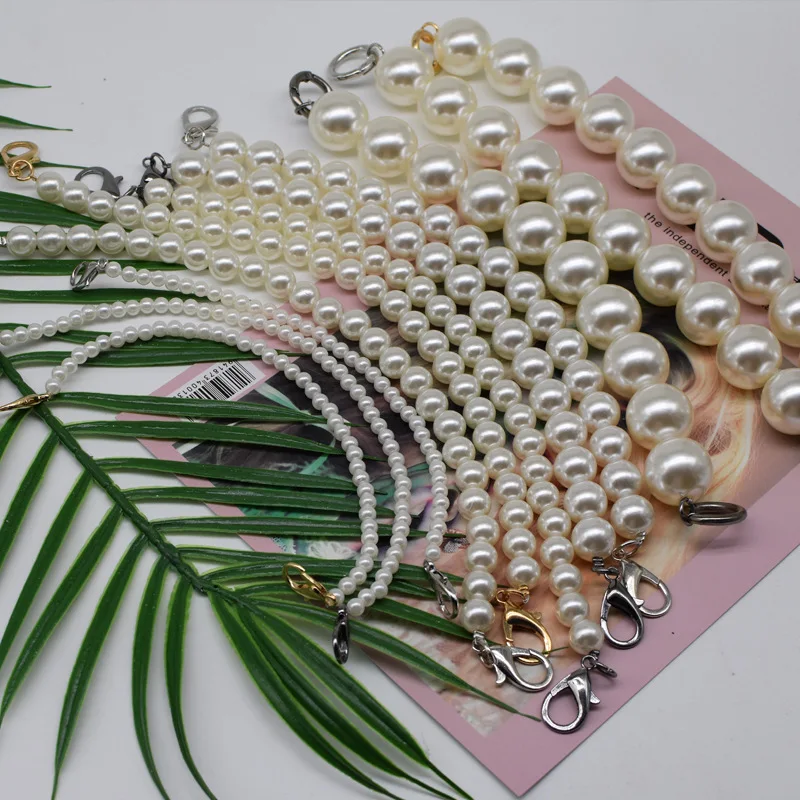 Hirigin Acrylic False Pearls Fishion Women Bag Strap Purse Handwear Handbag Strap Replacement Straps For Bags 30Cm Streetwear