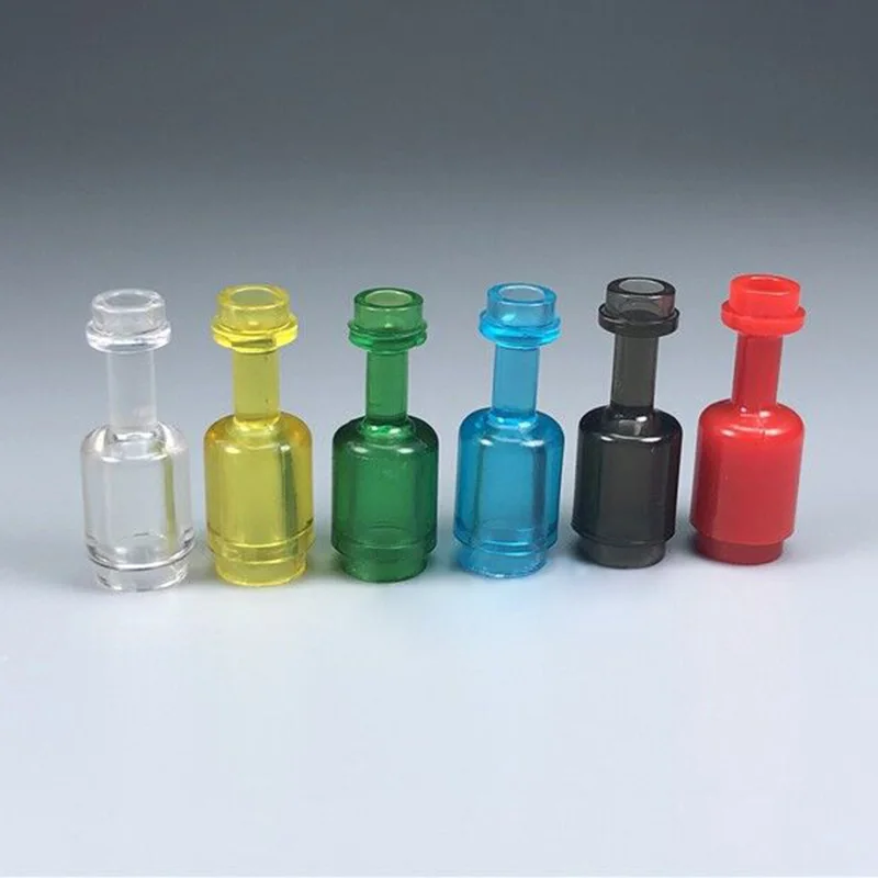 10Pcsset Bottles MOC Figures Accessories Jar Drift Wine Glass Bottle Building Blocks Model Building Bricks Kits DIY Kids Toys (5)