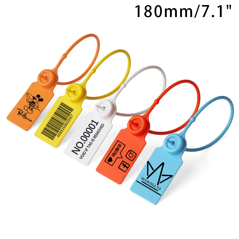 180mm/7.1" Custom Logo Tag Disposable Plastic Personalized Garment