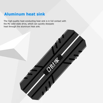 

M.2 2280 NVME NGFF PCI-E SSD Aluminum Heatsink Cooler Passive Heat Dissipation Cooling Pads Solid State Hard Disk Radiat
