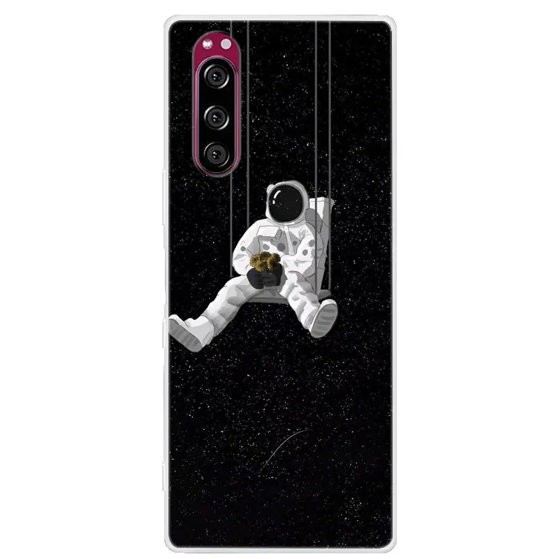 Jielangxin Custodia In Pelle Per Sony Xperia 5 - Cover Portafoglio Con Slot Per Carte E Supporto (Marrone)