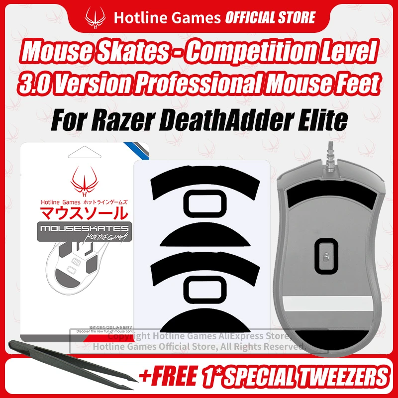Hotline Games 3 0 Competition Level Mouse Skates Mouse Feet Pad For Razer Deathadder Elite 0 28mm 0 6mm Thickness Mice Aliexpress