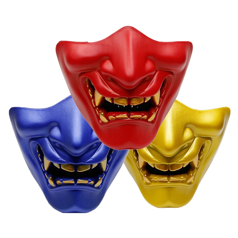 

Christmas Party Camouflage Prajna Mask tactical AR 15 Accessories Samurai Mask Half Face Action Wisdom Mask for hunting shooting