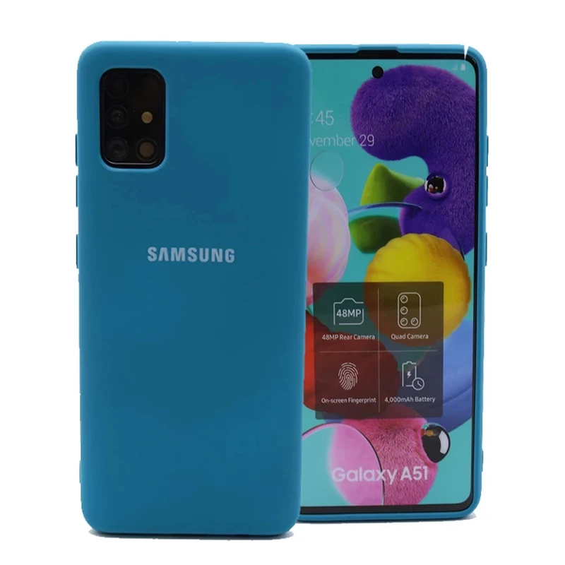 Samsung Galaxy A51 5G A71 5G Liquid Silicone Case Soft Silky Shell Cover Galaxy A51 A71 High Quality Soft-Touch Back Protective phone card case