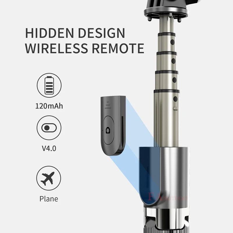 Беспроводная селфи палка FANGTUOSI складной монопод 5 в 1 Bluetooth кнопка спуска затвора