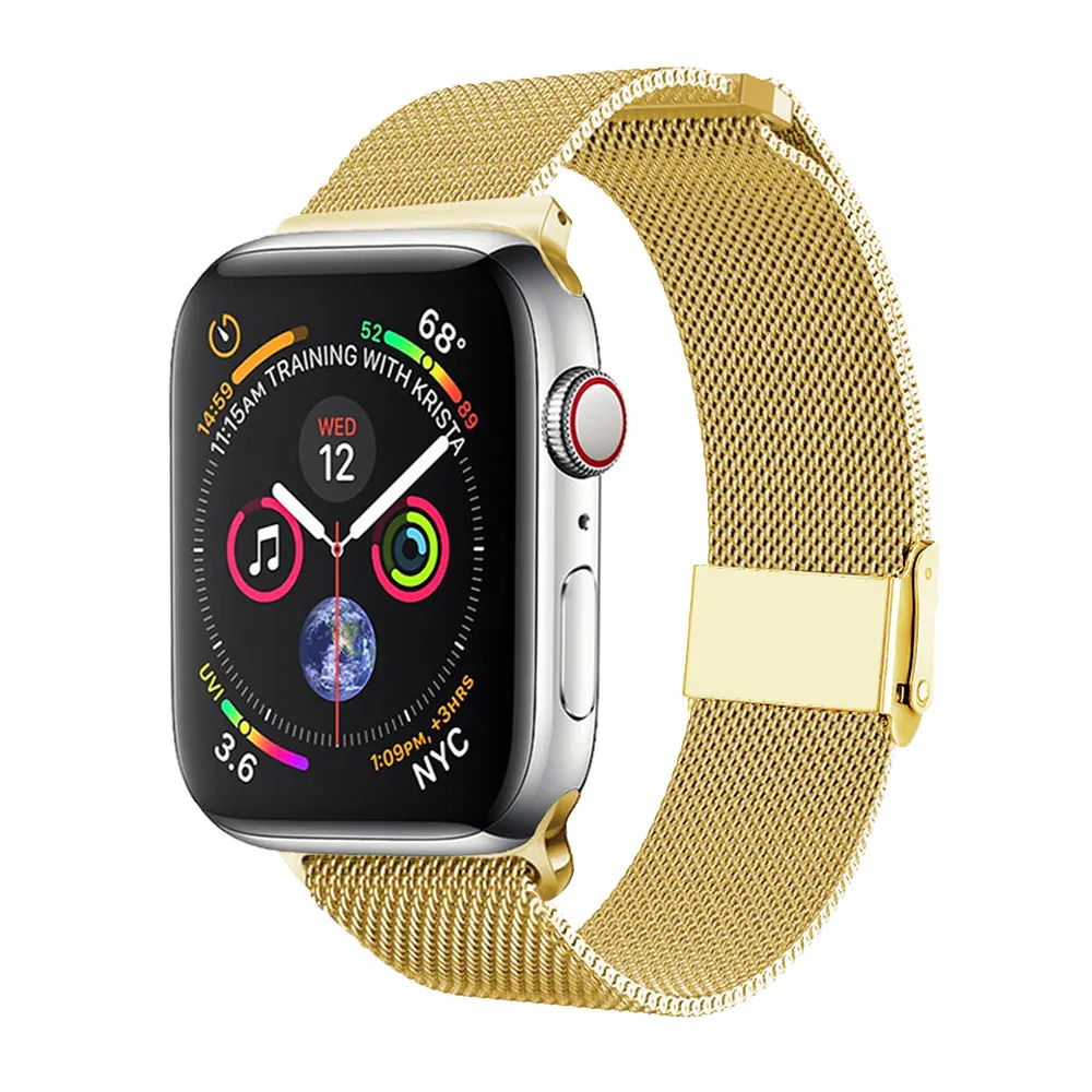 Ремешок для миланских часов Apple Watch 38 мм 40 42 44 браслет из нержавеющей стали pulseira