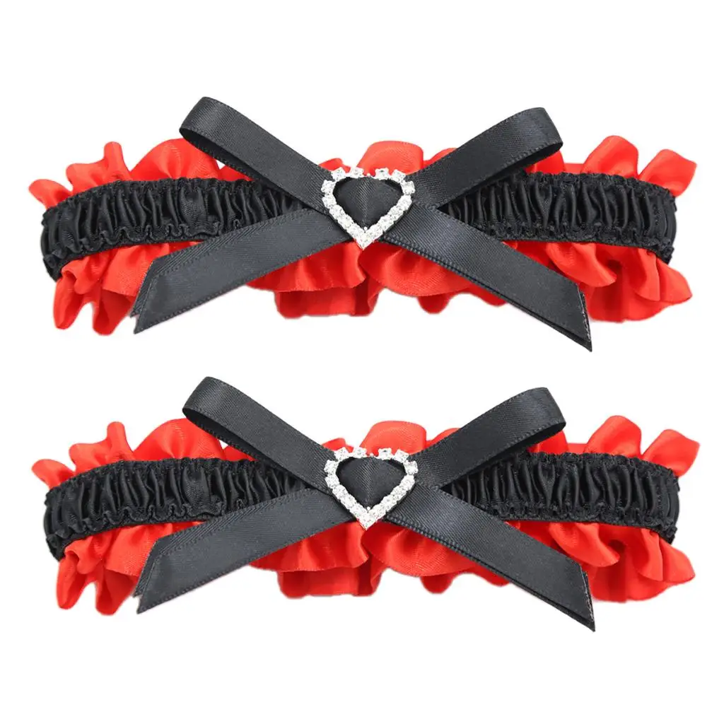 1 Pair Sexy Heart Leg Garter Belt Band Bowknot Harness Lace Punk Thigh Ring Stocking Adjustable Cosplay Lingerie Accessories 1 Pair Sexy Heart Leg Garter Belt Band Bowknot Harness Lace Punk Thigh Ring Stocking Adjustable Cosplay Lingerie Accessories