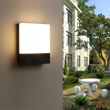 Уличный светильник, водонепроницаемый, для крыльца, современный настенный светильник, светодиодный светильник, для спальни, настенный светильник, бра, 220 В, для веранды, настенный светильник s