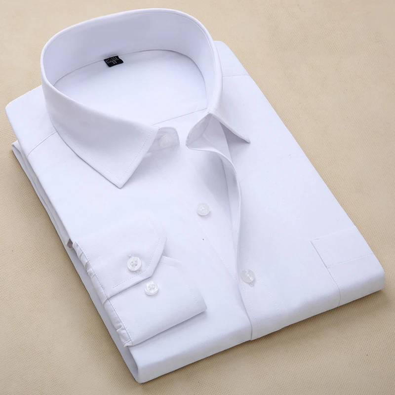 Recommend 8xl twill /solid plain long sleeve business men dress shirts with pocket work plus size quality well fit male blouses Recommend 8xl twill /solid plain long sleeve business men dress shirts with pocket work plus size quality well fit male blouses