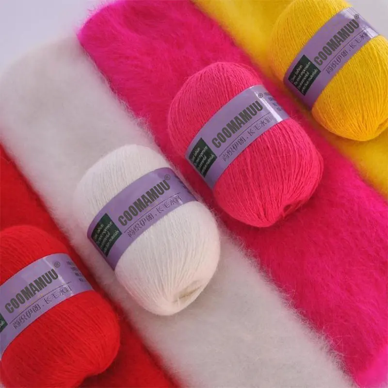

High-grade 50+20 G Long Plush Mink Cashmere Yarn For Fall and Winter Hand Knitting Scarf Mink Thread Soft & Warm Diy Thread