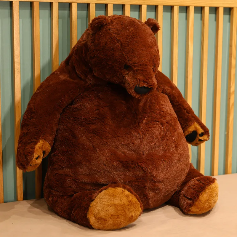 1M Big Simulation Brown Bear Plush Toy Stuffed Animal Giant  Teddy Bear  Plush Doll Pillow Soft Cushion Kids Birthday Gift