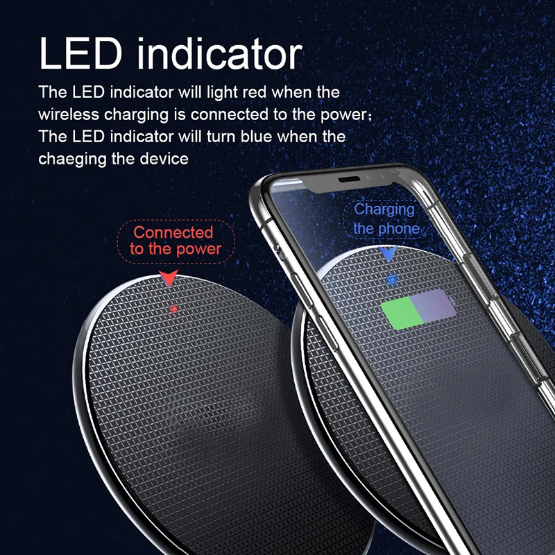 10 Вт Qi Беспроводное зарядное устройство для iPhone 11 X/XS Max XR 8 Plus Быстрая зарядка 3,0 быстрая Беспроводная зарядка для samsung S9 S10 Note 9 8