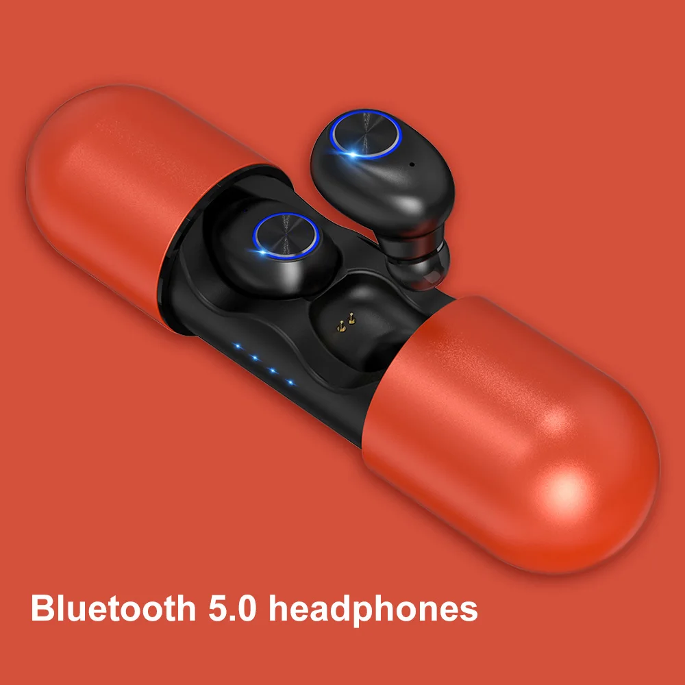 Бинауральные Bluetooth 5,0 наушники гарнитура V8 Спортивные Беспроводные наушники+ зарядная коробка абсолютно новые и высококачественные