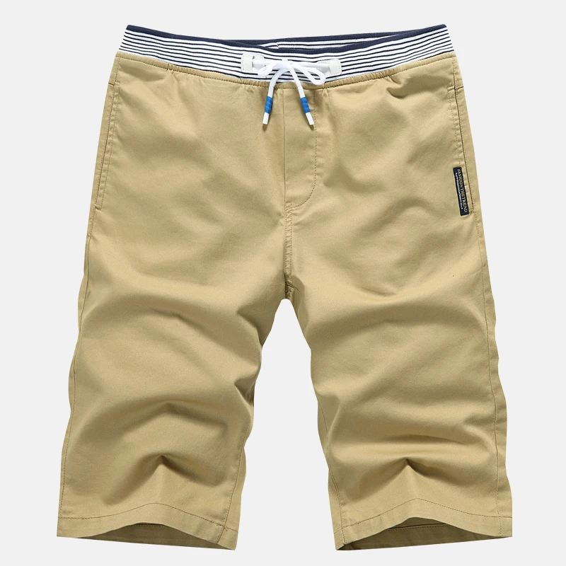 

Summer new men's shorts, loose casual stretch elastic waist shorts, solid color cotton large size sports shorts S-4XL