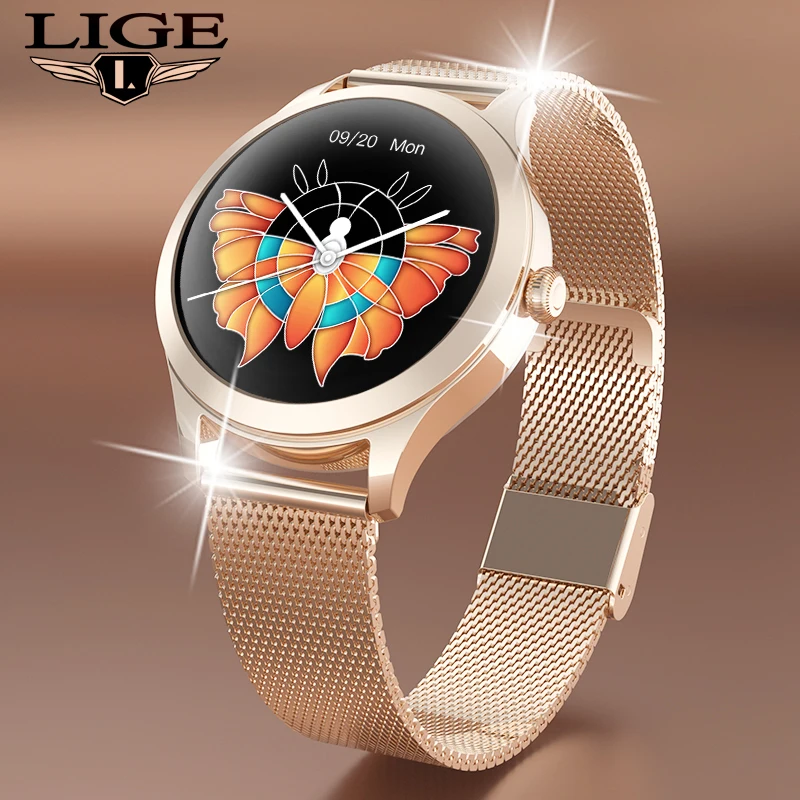 LIGE New Fashion Smart Watch Woman Fashion Watch Heart Rate Sleep Monitoring For Android IOS IP68 Waterproof Ladies Smartwatch