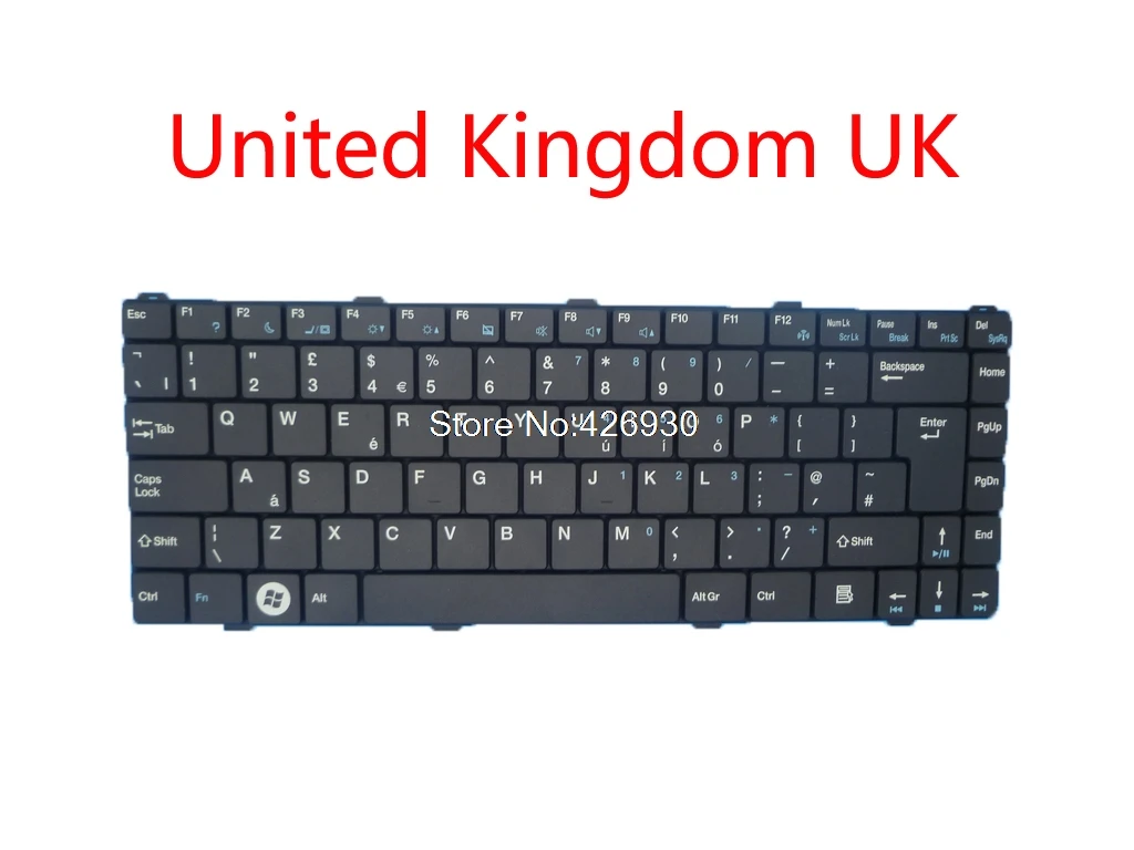 Teclado de ordenador para Eurocase E2 SB E4 P10 Estados Unidos Reino Unido, negro, nuevo|Teclados| - AliExpress