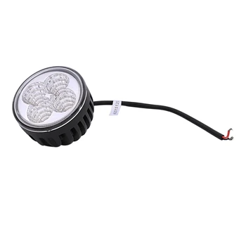 

3 Inch Round 4 Beads 12W Flat Mirror Light 12V / 24V White Light Spotlight Led Car Work Lights Headlight Lamp for Suv / Truck or