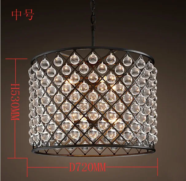 D43cm Винтаж Лофт Открытый Подвесные Светильники кованые ретро Edison подвесной светильник Промышленный бар жизни Кухня Обеденная Лампы для