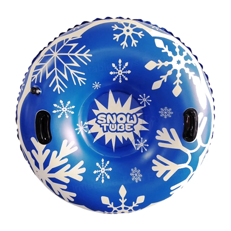 Inflatable Snow Sled Tube, 1 Person, Thickened Bottom, Towable, 2 Handles