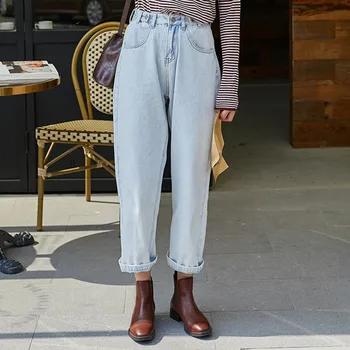 

Woman Jeans High Waist Clothes Wide Leg Denim Clothing Streetwear Vintage Quality 2020 Fashion Harajuku loose Straight Pants
