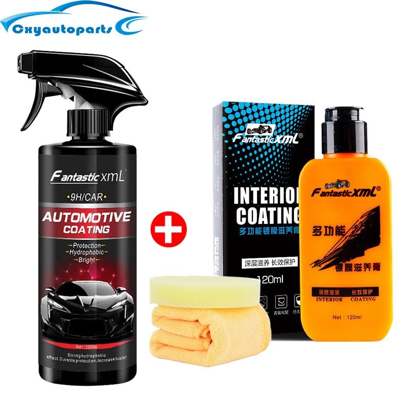 Car Ceramic Coating 500ml Liquid Glass Auto Wax Spray Paint Polish Kit