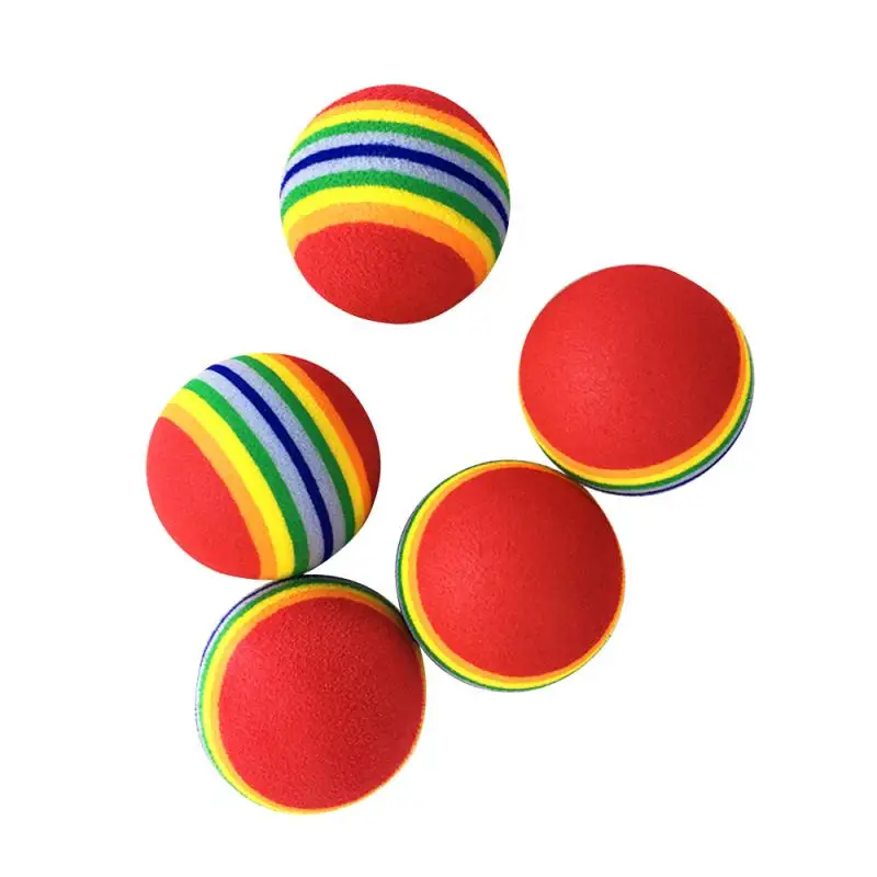 herding ball for dogs Hot Rainbow EVA Pet Toys Ball Interactive Rattle Scratch EVA Ball Training Balls Pet Toys Cat Dog Play Chewing Supplies white paw dog toy