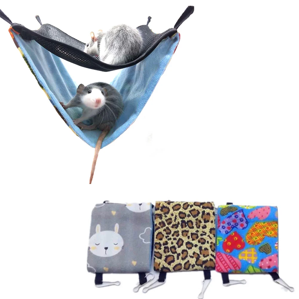 Pet Hammocks Hanging Bed Nest Hamster Hammock Double Layer Breathable