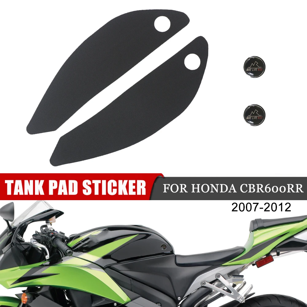 For HONDA CBR600RR CBR 600RR 2007-2009 2010 2011 2012 Motorcycle Anti-Slip Tank Pad Side Gas Knee Grip Traction Stickers Decals автомобильные столбы столбы bc наклейки на колонку для honda civic 2006 2007 2008 2009 2010 2011 дверные накладки наклейки крышка декоративные аксессуары