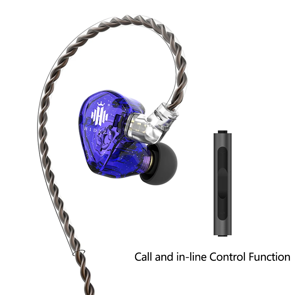 HIDIZS MS1 Rainbow Dynamic In Ear earphone Wired Audiophile Diaphragm Hi Fi IEM headset with Detachable Cable