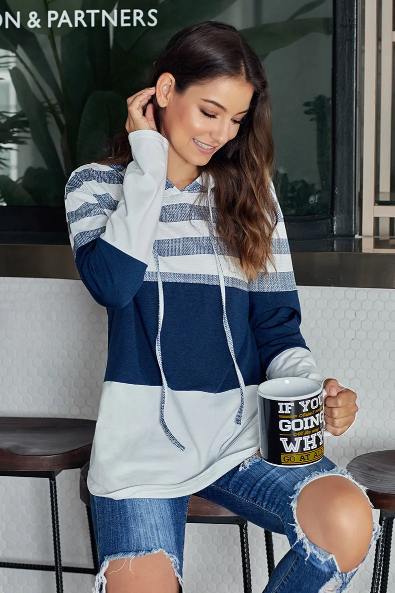 Луи Джейсон, новинка, Женская толстовка, свободный дизайн, толстовки, пуловер с длинным рукавом, контрастный цвет, повседневные женские толстовки, худи с длинным рукавом