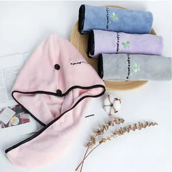 

1 Pcs Magic Microfiber Bathing Quick Dry Hair Cap Turban Wrap Towel Hat Bathroom Cute Long Hair Hair-drying Shower Caps