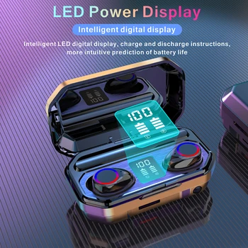 

Kowkaka Bluetooth TWS Earphone Touch Control Wireless Headphons Waterproof Earbuds Headset with Charging Box for Xiaomi Huawei