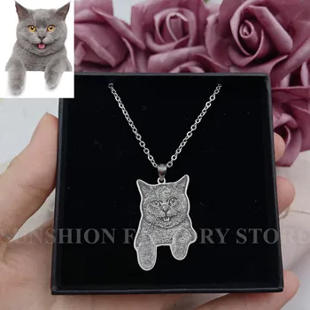 

Personalized Jewelry Gifts 925 Sterling Silver Necklace Pendant Custom Pet Necklace