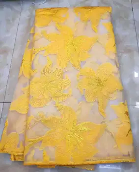 

Orange 2019 High Quality Nigerian Tulle Lace Fabrics Latest Mesh African Lace Fabric Bride French Net Lace Fabric