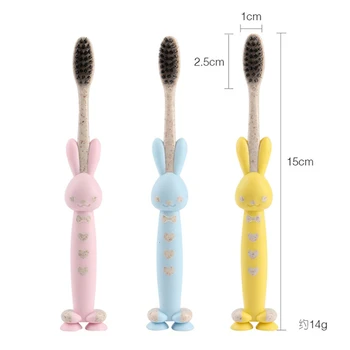 

1PC Cartoon Rabbit Children Soft Bristle Toothbrush Eco Health Tongue Cleaning Toothbrush For Oral Care Teeth Cleaning