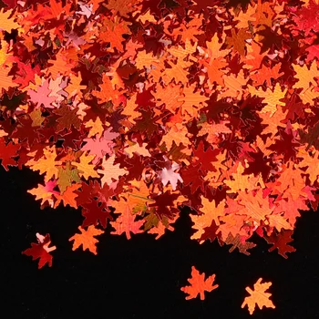 

50g/Bag Maple leaf shape Nail Art Sequins Holographic Glitter Flakes Paillette Chameleon Stickers For Nails Design Decor