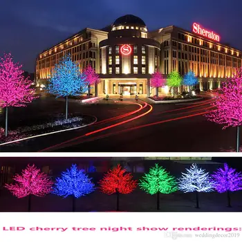 

Holiday night light LED Cherry Blossom Tree Light 1.5m 1.8m New Year Wedding Decorative Tree Branches Lamp Outdoor Lighting