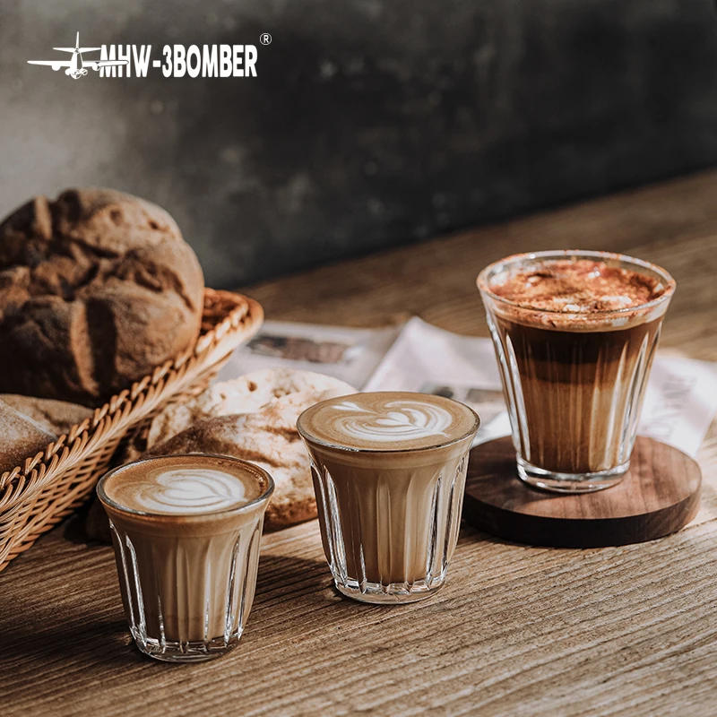 Accesorios de herramientas de Barista de vidrio, Tazas de café con leche  espresso