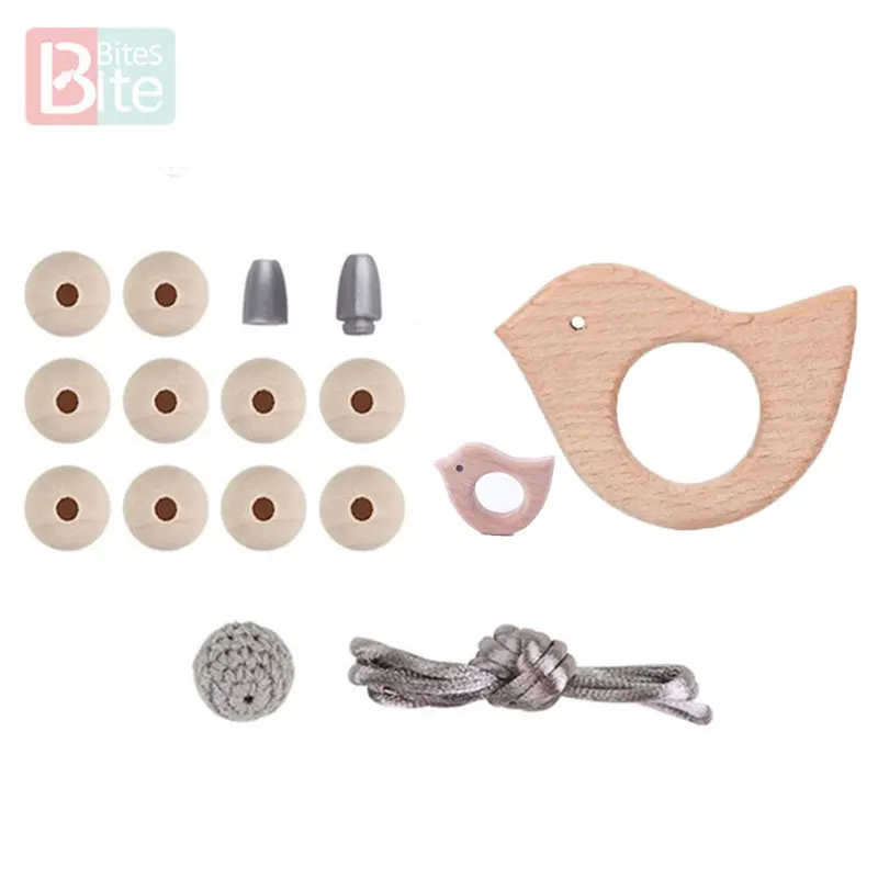 Birds Кусачки 1 Набор DIY Детский силиконовый Прорезыватель для зубов бисер Прорезыватель грызунов кулон в виде ежа DIY ожерелье Младенцы зуб для детей продукт - Цвет: Birds